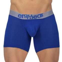 ErgoWear Navy Blue MAX MESH EW1214 - Long Boxer Brief with Ergonomic Pouch