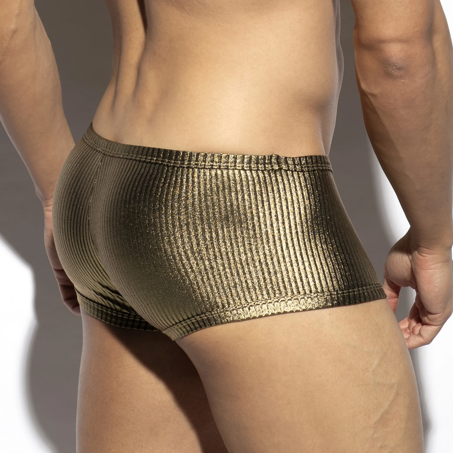 ES Collection Art Deco Metallic Gold Boxer UN598 – Luxury Low-Rise Microfiber Underwear 4 ES Collection Art Deco Metallic Gold Boxer UN598 – Luxury Low-Rise Microfiber Underwear – Image 4
