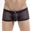 L'Homme Invisible Blaze MY39BZE – Boxer en Dentelle Fine Noire et Poche Ergonomique