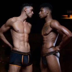 Pump! NightLight Jogger 11084 – Black and Neon Yellow Mesh Pocket Athletic Boxer -Men Attitude Boutique boxer pump 11084 noir a