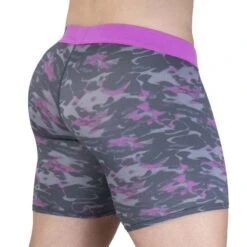 ErgoWear MAX SE EW1717 Long Boxer - Rose Pink Camouflage Ergonomic Support Microfiber -Men Attitude Boutique boxerlong ergo EW1717 rose 3