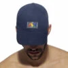 Addicted Royal Blue Rainbow Silicone Logo & Side Stripe – Curved Bill Cotton Lifestyle Cap -Men Attitude Boutique casquette ad AD1118 bleu m