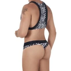 Candyman 99524 Zebra Print Lingerie Set – Sexy Brassière and Thong Ensemble 4 Candyman 99524 Zebra Print Lingerie Set – Sexy Brassière and Thong Ensemble -Men Attitude Boutique costume candy 99524 blanc 3