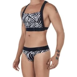 Candyman 99524 Zebra Print Lingerie Set – Sexy Brassière and Thong Ensemble 5 Candyman 99524 Zebra Print Lingerie Set – Sexy Brassière and Thong Ensemble -Men Attitude Boutique costume candy 99524 blanc 4