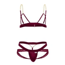Ensemble Lingerie Candyman 99582 – Top et String Minimaliste avec Dentelle 7 Ensemble Lingerie Candyman 99582 – Top et String Minimaliste avec Dentelle -Men Attitude Boutique costume candy 99582 bordeau 9