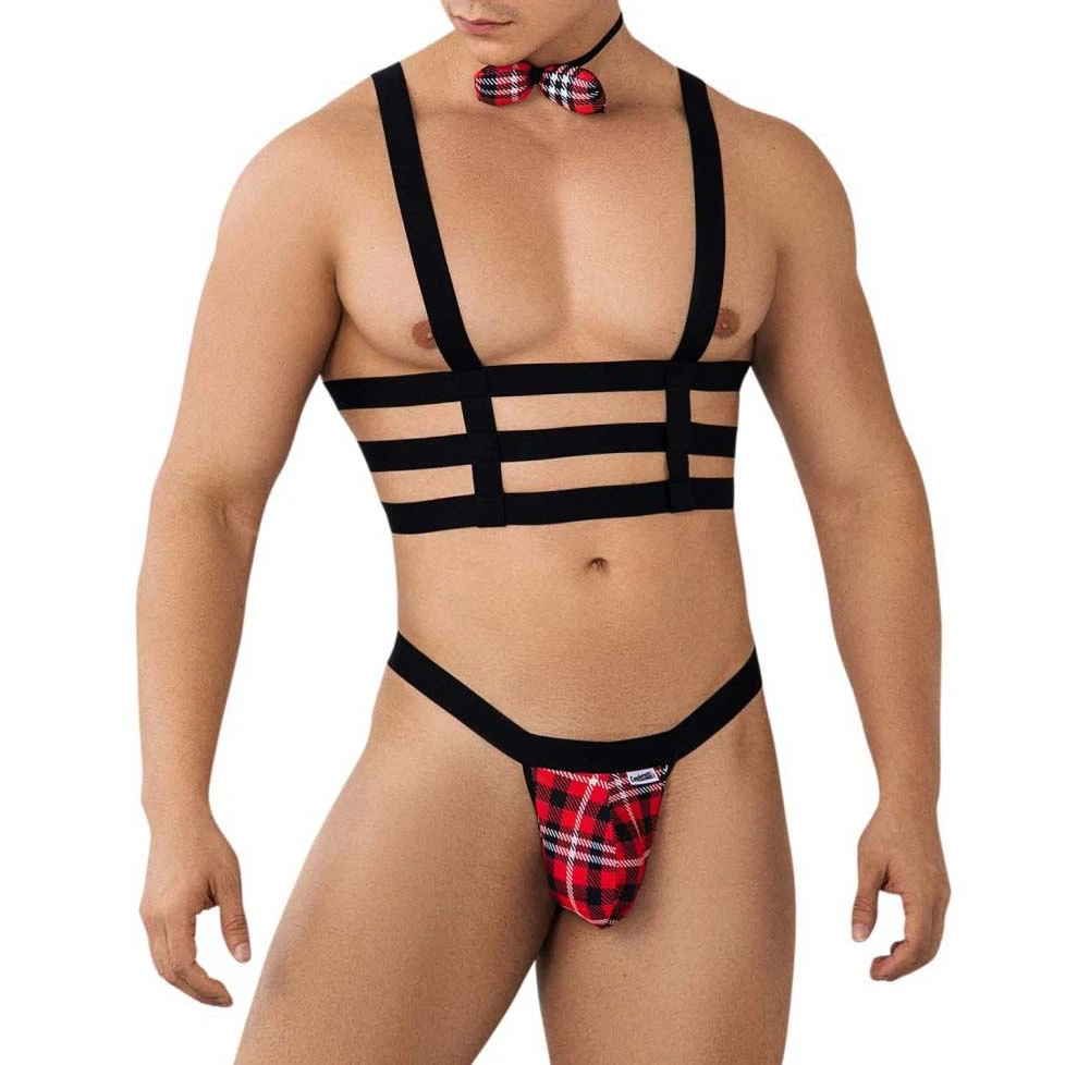 Candyman 99634 3-Piece Sexy Men's Harness, Thong, and Bow Tie Set 1 Candyman 99634 3-Piece Sexy Men's Harness, Thong, and Bow Tie Set