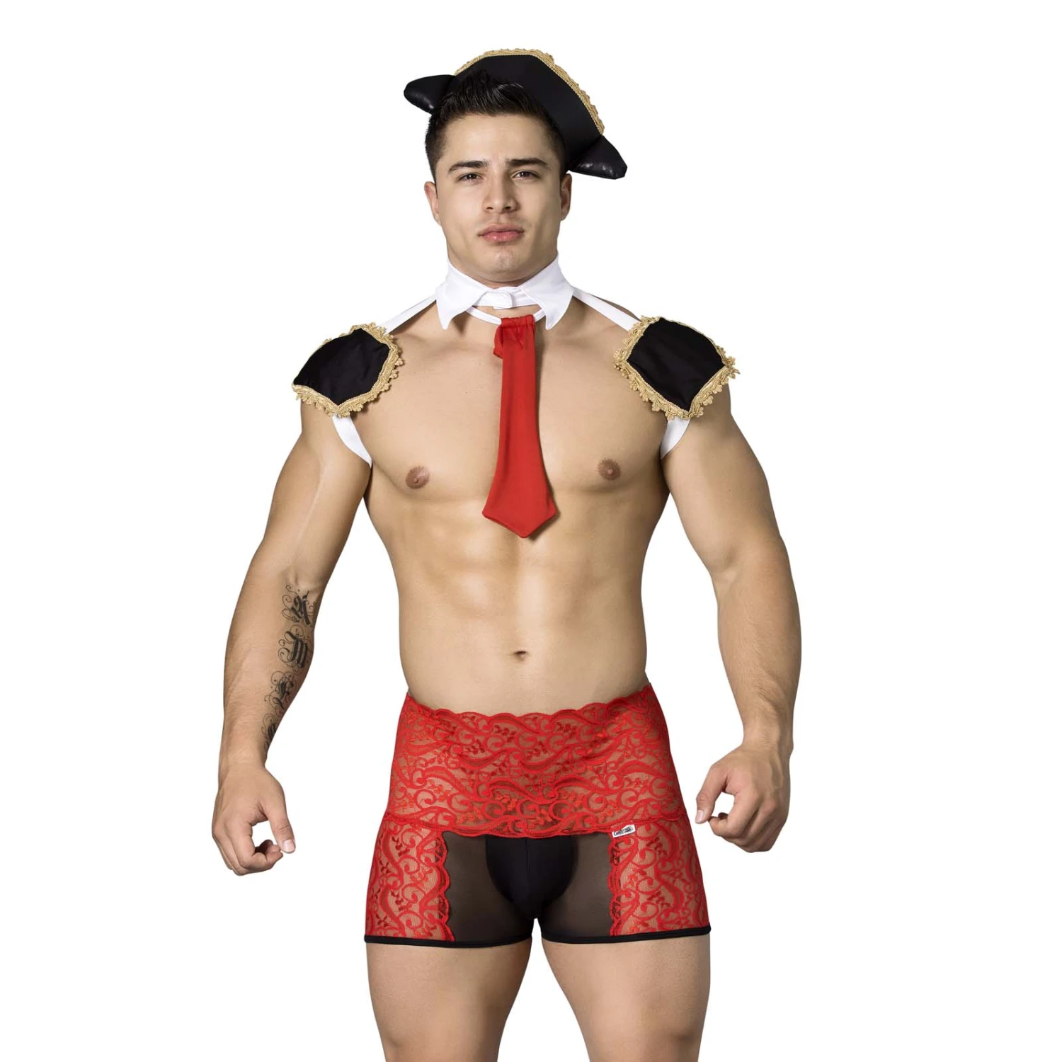 Candyman Red Lace Torero – 4-Piece Sexy Bullfighter Costume Set 1 Candyman Red Lace Torero – 4-Piece Sexy Bullfighter Costume Set