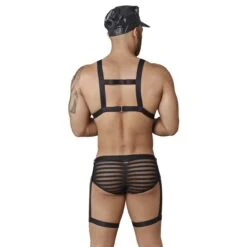 Candyman 99357 Men's Sexy Police Costume – 4-Piece Roleplay Set with Harness and Cap -Men Attitude Boutique costume candyman 99357 noir 3