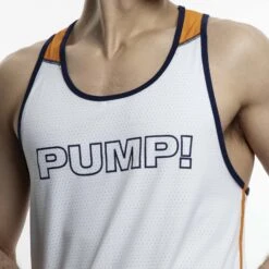 Débardeur Pump! Varsity 14017 -Men Attitude Boutique dbardeur pump 14017 blanc 4