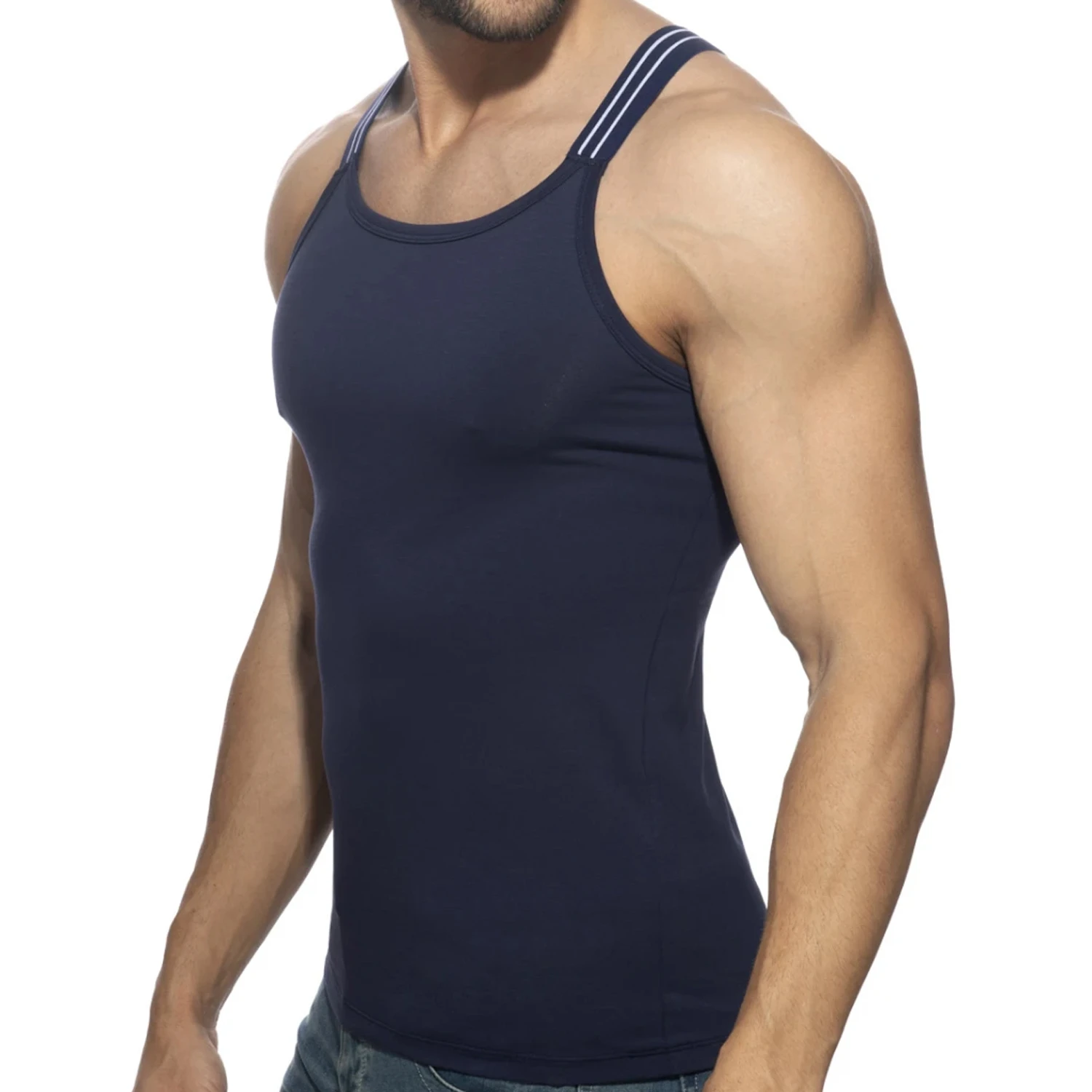 Débardeur Sitges Slim Fit Addicted AD1260 Bleu 3 Débardeur Sitges Slim Fit Addicted AD1260 Bleu – Image 3