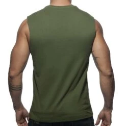 Addicted Patches AD750 Tank Top - Military Style Fitted Cotton Vest 7 Addicted Patches AD750 Tank Top - Military Style Fitted Cotton Vest -Men Attitude Boutique debardeur addicted ad750 kaki 3
