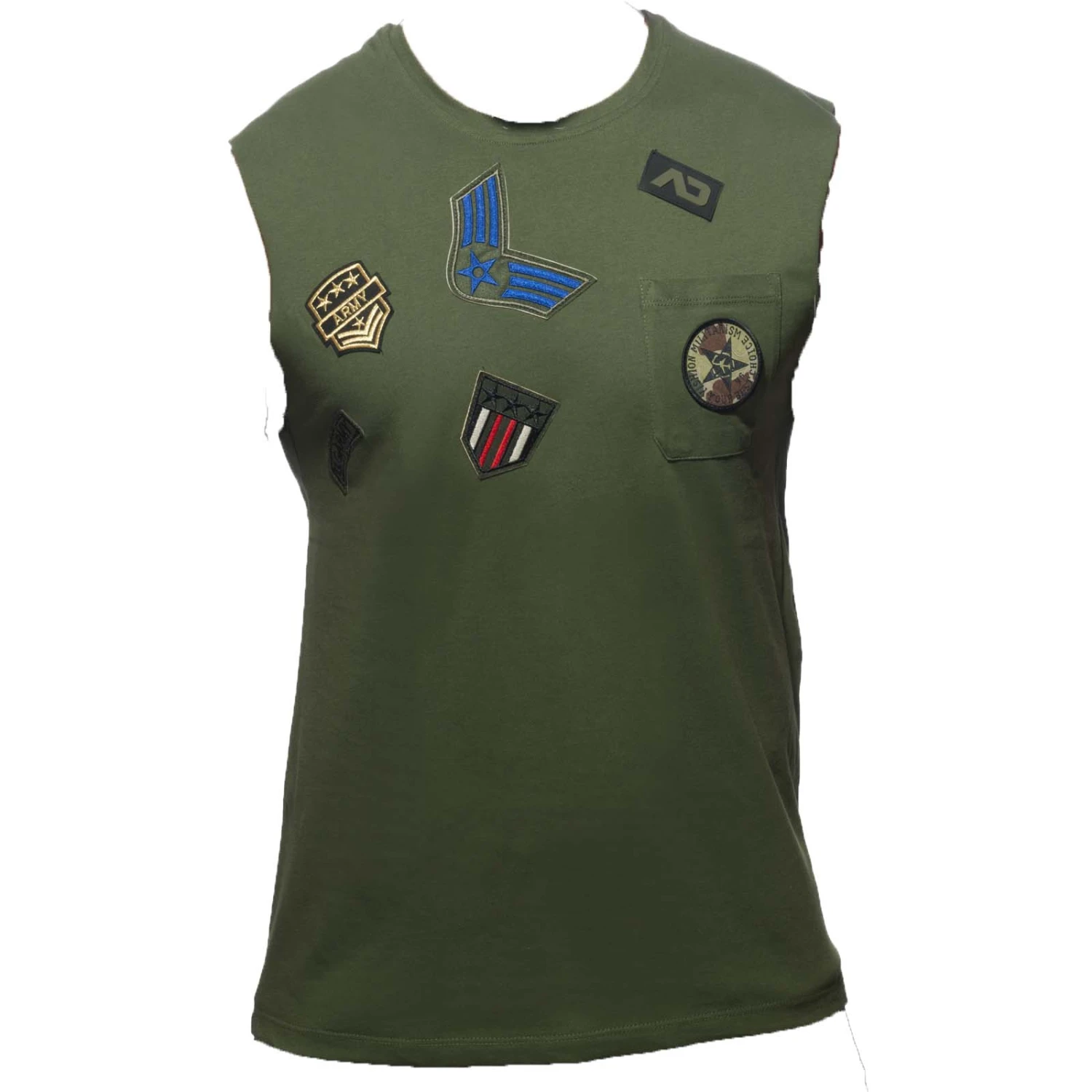 Addicted Patches AD750 Tank Top - Military Style Fitted Cotton Vest 5 Addicted Patches AD750 Tank Top - Military Style Fitted Cotton Vest â Image 5