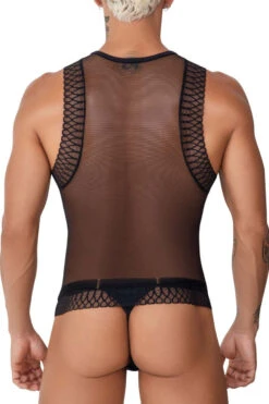 Candyman Mesh Noir 99758 – Débardeur Homme Sexy et Transparent -Men Attitude Boutique debardeur candyman 99758 noir 1