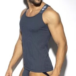 Débardeur ES Collection Recycled Rib TS294 Bleu - Top Homme Côtelé et Éco-Responsable 5 Débardeur ES Collection Recycled Rib TS294 Bleu - Top Homme Côtelé et Éco-Responsable -Men Attitude Boutique debardeur esco ts294 bleu 4