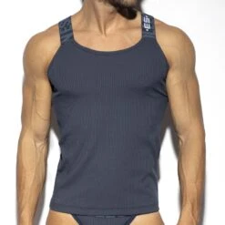 Débardeur ES Collection Recycled Rib TS294 Bleu - Top Homme Côtelé et Éco-Responsable