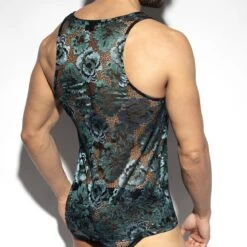 ES Collection Botanic Garden TS349 Noir – Débardeur Homme en Dentelle Florale Transparente 6 ES Collection Botanic Garden TS349 Noir – Débardeur Homme en Dentelle Florale Transparente -Men Attitude Boutique debardeur esco ts349 noir 3