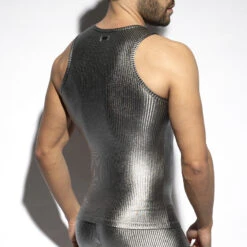 Débardeur ES Collection Art Deco Metallic TS330 Argent – Débardeur Homme Sexy en Microfibre Métallisée 7 Débardeur ES Collection Art Deco Metallic TS330 Argent – Débardeur Homme Sexy en Microfibre Métallisée -Men Attitude Boutique debardeur escollection ts330 silver 2