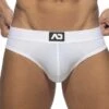 AD Fetish Blanc avec Plaque Silicone – Jock Slip Empty Bottom Sexy