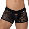 Candyman 99636 Black Empty Bottom - Adjustable Pouch Open Back Sexy Boxer