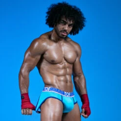 TOF Paris Champion Turquoise Empty Bottom Slip – Sexy Open Back Men's Underwear -Men Attitude Boutique emptyBottom tof TOF300T turquoise a