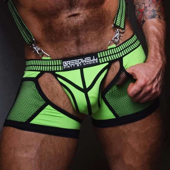 Breedwell Empty Bottom Hybred - Black Mesh Men's Jockstrap Underwear 1 Breedwell Empty Bottom Hybred - Black Mesh Men's Jockstrap Underwear