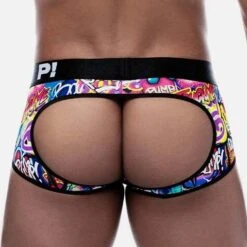 PUMP! Drip 15069 Multicolore Graffiti – Jockstrap Homme Taille Basse -Men Attitude Boutique emptybottom pump 15069 cmod 3 1