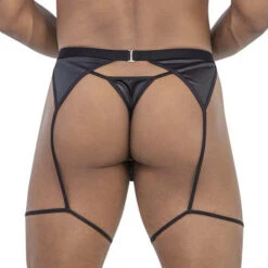 Porte-Jarretelles Candyman 99785 Noir – Lingerie Sexy à Découpes Cœur -Men Attitude Boutique garteroutfit candyman 99785 black 3
