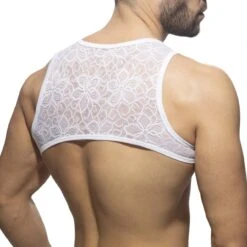 Addicted Flowery Lace AD1173 Blanc – Harnais en Dentelle Fleurie avec Logo Silicone 6 Addicted Flowery Lace AD1173 Blanc – Harnais en Dentelle Fleurie avec Logo Silicone -Men Attitude Boutique harnais ad ad1173 blanc 3