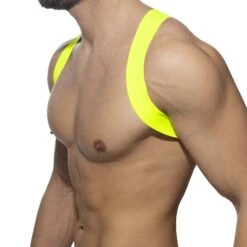 Harnais Addicted Neon Spider AD1184 Jaune -Men Attitude Boutique harnais ad1184 jaune 4