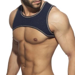 Addicted Regal Reversible Blue & Gold Harness – AD1304 Luxury Baroque Chest Straps 6 Addicted Regal Reversible Blue & Gold Harness – AD1304 Luxury Baroque Chest Straps -Men Attitude Boutique harnais ads1304 blue 1
