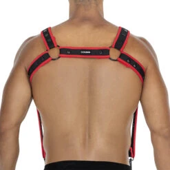 Cut4Men H4RNESS05 Rouge – Harnais de Poitrine Sexy en Néoprène -Men Attitude Boutique harnais ar0012a rouge 3