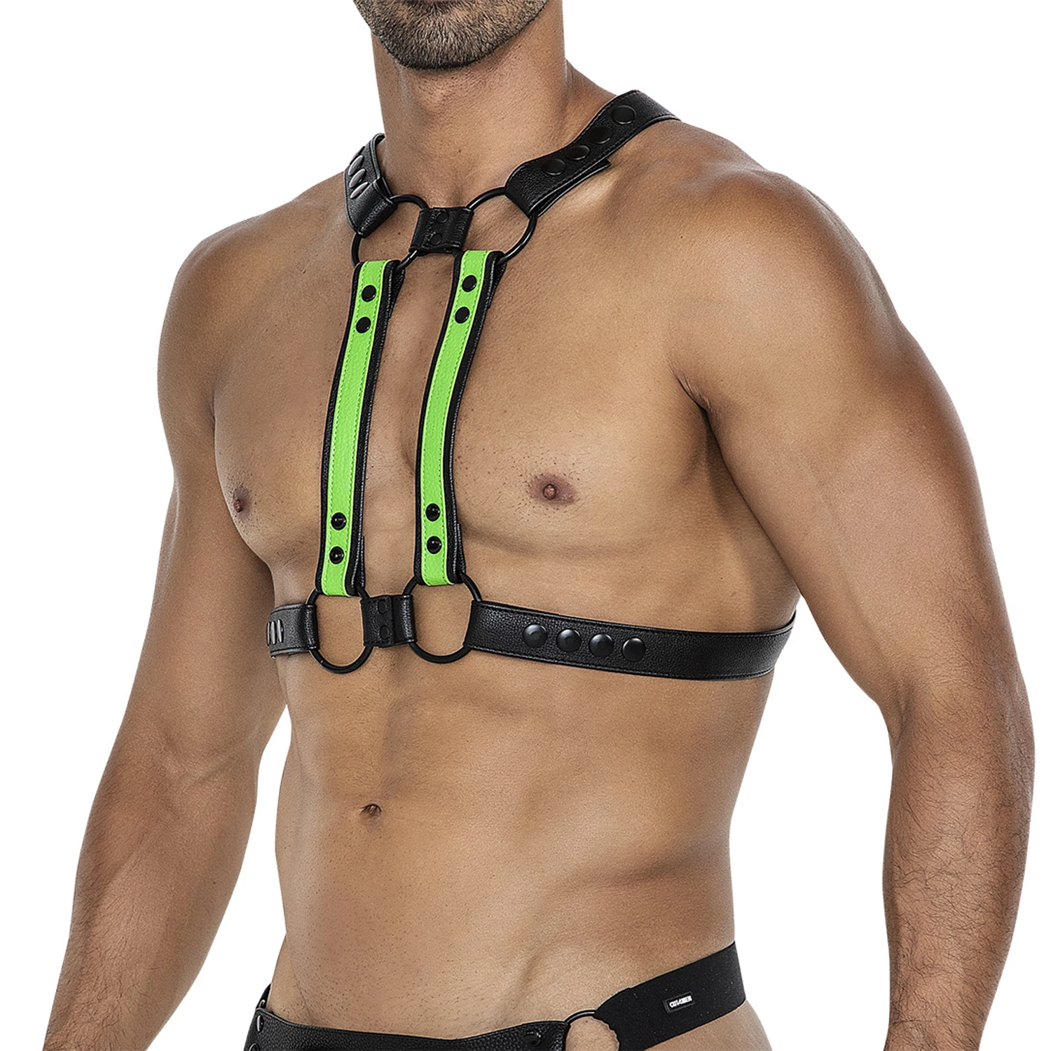 Harnais Cut4Men H4RNESS06 Vert Fluo – Accessoire de Poitrine Sexy en Polyuréthane 1 Harnais Cut4Men H4RNESS06 Vert Fluo – Accessoire de Poitrine Sexy en Polyuréthane