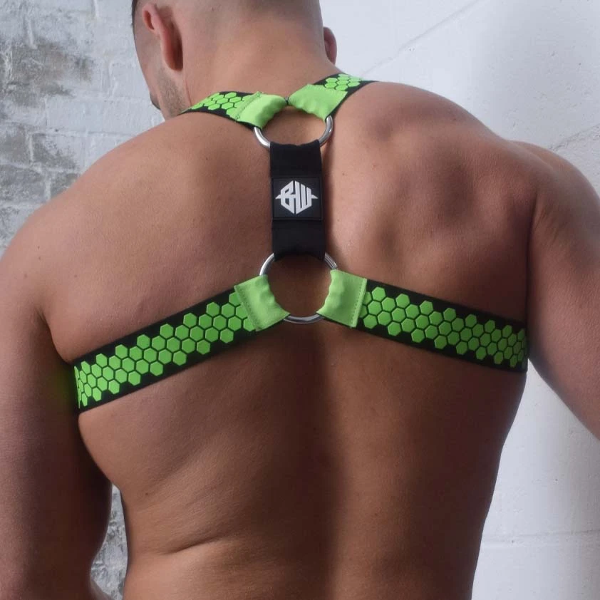 Harnais HEX BREEDWELL Vert – Design Géométrique avec Anneaux Métalliques et Sangle Amovible 3 Harnais HEX BREEDWELL Vert – Design Géométrique avec Anneaux Métalliques et Sangle Amovible – Image 3