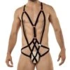 Harnais Candyman 99396 Noir et Transparent – Mesh Sexy avec Coutures Blanches 6 Harnais Candyman 99396 Noir et Transparent – Mesh Sexy avec Coutures Blanches -Men Attitude Boutique harnais candy 99396 noir m