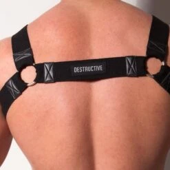 Harnais DESTRUCTIVE 1DHS03 -Men Attitude Boutique harnais destructive 1DHS03 noir 3