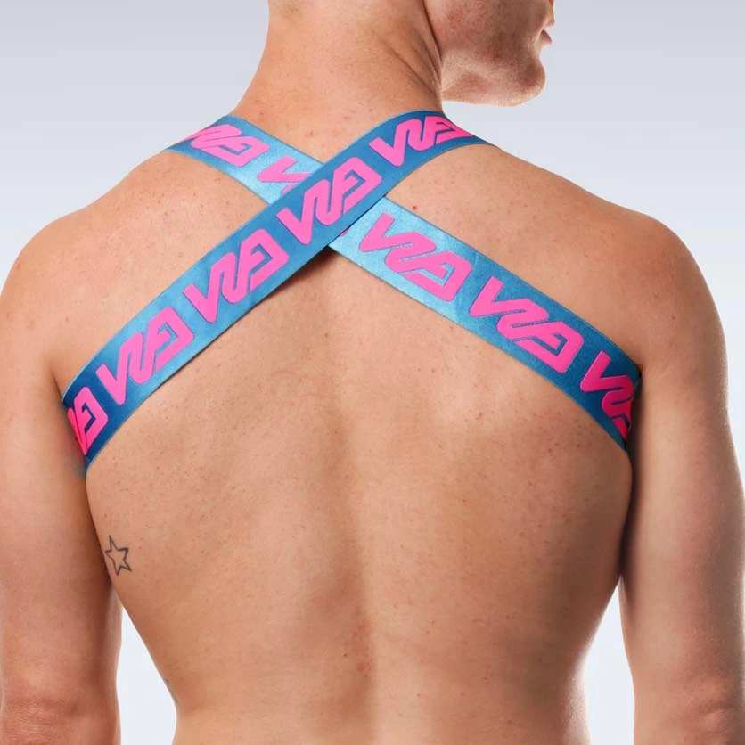 Harnais Garçon Ocean Blue – Harnais Élastique Confort avec Anneaux Métalliques 2 Harnais Garçon Ocean Blue – Harnais Élastique Confort avec Anneaux Métalliques – Image 2