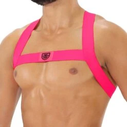 Harnais Fetish Elastic TOF PARIS H0017PF -Men Attitude Boutique harnais tof h0017pf rose 4