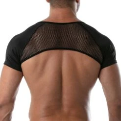 TOF Paris Noir Circuit Mesh – Silver Logo Sleeved Clubwear Harness 6 TOF Paris Noir Circuit Mesh – Silver Logo Sleeved Clubwear Harness -Men Attitude Boutique harnais tof tof236n noir 3
