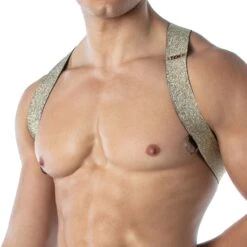 TOF Paris Magic Orange Microfiber Chest Harness – TOF277O Athletic Men's Accessory -Men Attitude Boutique harnais tof tof277o or 4