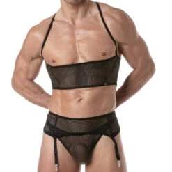 Porte Jarretelle Circuit Résille TOF PARIS TOF403N Noir