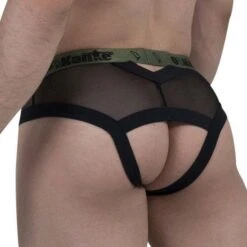 Pikante PIK9299 Sexy Shiny Pouch and Sheer Mesh Low Rise Jockstrap -Men Attitude Boutique jock pikante pik9299 vert 3