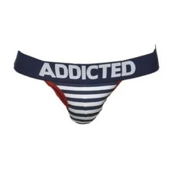 Jock Strap Addicted Sailor Stripes AD512 -Men Attitude Boutique jockstrap addicted ad512 bleu 9