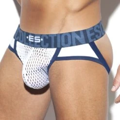 Jock Strap ES Collection Open Mesh UN376 4 Jock Strap ES Collection Open Mesh UN376 -Men Attitude Boutique jockstrap escollection un376 blanc 4