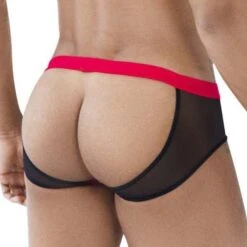 Pikante Lights PIK0492 Jock Strap – Transparent Mesh Sexy Low-Rise Underwear -Men Attitude Boutique jockstrap pikante pik0492 rouge 3