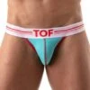 TOF Paris French Jockstrap - Blue with Tricolore Contrast Trim - TOF159T