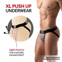 Jock Strap Stripes TOF PARIS TOF113N -Men Attitude Boutique jockstrap tof tof113n raye 5