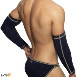 Addicted Regal Blue and Gold Reversible U-Turn Performance Sleeves - AD1303 -Men Attitude Boutique manches ads1303 blue 1