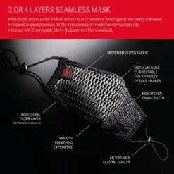 Masque TOF Paris 3D Seamless M0007G Gris -Men Attitude Boutique masque tof m0007g gris 5