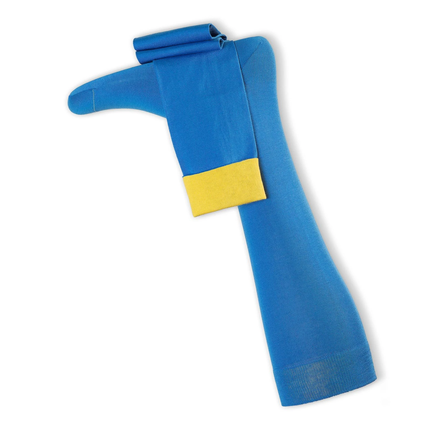 Chaussettes Mi-Bas Von Jungfeld Bermuda – Bleu avec Bordure Jaune Contrastée en Coton 1 Chaussettes Mi-Bas Von Jungfeld Bermuda – Bleu avec Bordure Jaune Contrastée en Coton