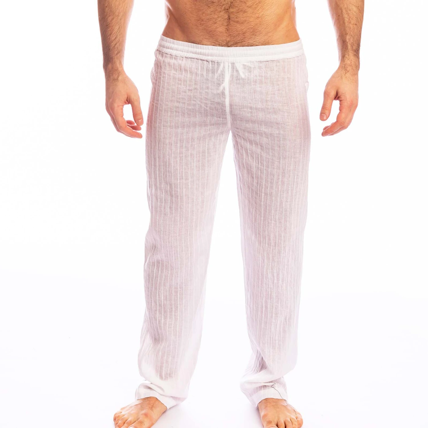 L'Homme Invisible Martinique HW146MAR - Pantalon Transparent en Coton Taille Basse 1 L'Homme Invisible Martinique HW146MAR - Pantalon Transparent en Coton Taille Basse